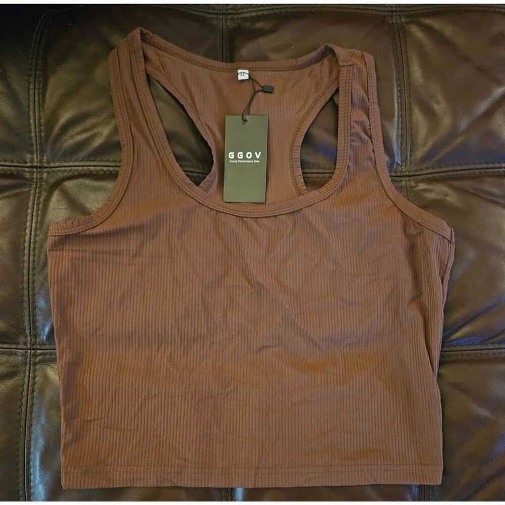 New With Tags Brown Crop Top Tank Size XL